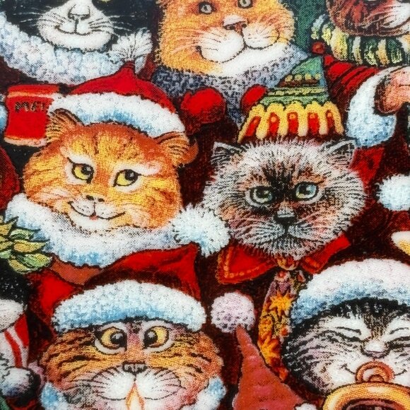 Santa Claws Cat Christmas Collector 8" Plate by Bill Bell from the Franklin Mint - Picture 7 of 15